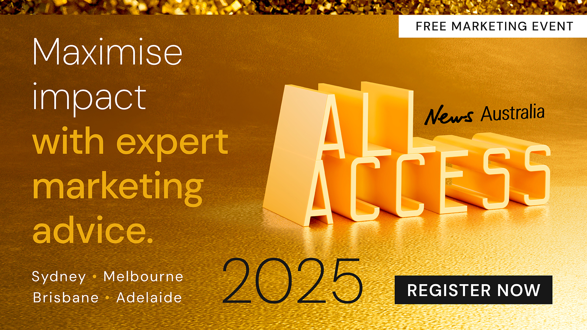 News All Access is a series of intimate and exclusive business events in Sydney, Melbourne, Brisbane and Adelaide attended by clients who sit within News Corp Australia's key industry verticals.